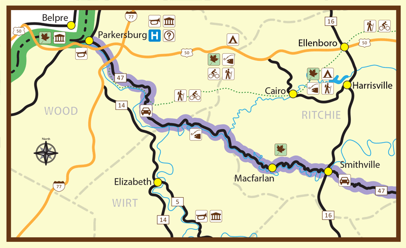 Parkersburg Area Map